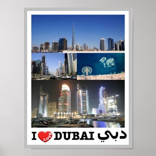 Poster Dubaï - I Love - (Devant)