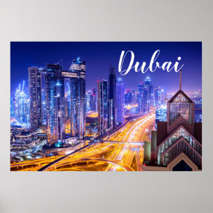Poster Dubaï : La ville des lumières et de l'ambition san