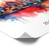 Poster Dubaï Skyline Wall Art, Art Moderne Wall Art (Coin)