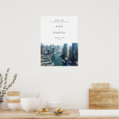 Poster Dubai Skyline Wedding Welcome Sign (Cuisine)