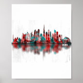 Poster Dubaï United Arab Emirat Skyline (Devant)