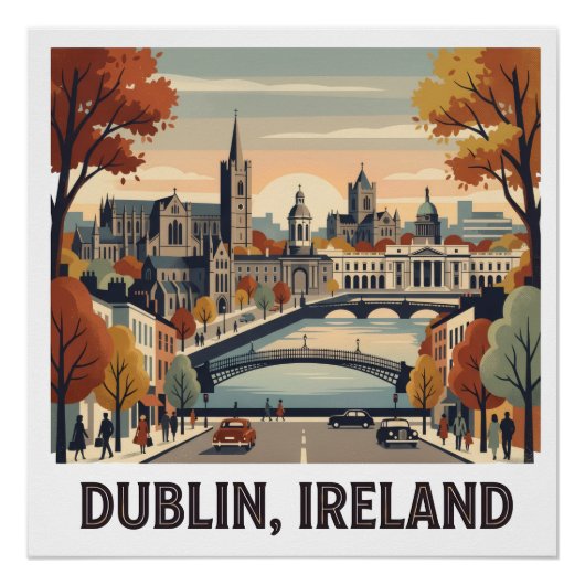 Poster Dublin en Automne (Devant)