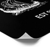 Poster Dublin Established 988 White Font (Coin)