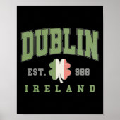 Poster Dublin Ireland College University St. Patricks Day (Devant)