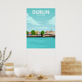 Poster Dublin Ireland Minimal Illustration Travel Art (Cuisine)