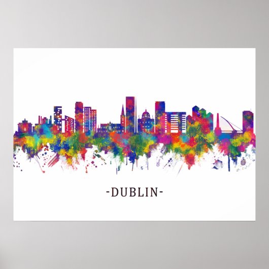 Poster Dublin Ireland Skyline (Devant)