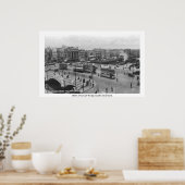 Poster Dublin Irlande 1930's Guinness barge sur Liffey (Cuisine)