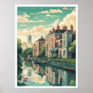 Poster Dublin Irlande Art Travel Place, illustration