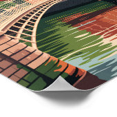 Poster Dublin Irlande Illustration Travel Art Vintage (Coin)