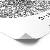 Poster Dublin Irlande Minimal Modern Circle Street Carte (Coin)