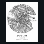 Poster Dublin Irlande Minimal Modern Circle Street Carte<br><div class="desc">Dublin Irlande Minimal Modern Circle Street Carte</div>