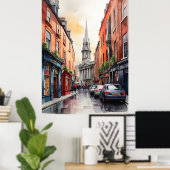 Poster Dublin watercolor (Bureau à domicile)