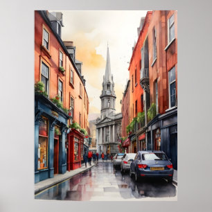 Poster Dublin watercolor