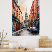 Poster Dublin watercolor (Cuisine)