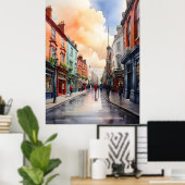 Poster Dublin watercolor (Bureau à domicile)