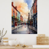 Poster Dublin watercolor (Cuisine)