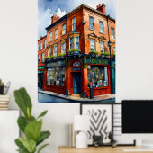 Poster Dublin watercolor (Bureau à domicile)
