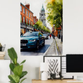 Poster Dublin watercolor (Bureau à domicile)