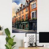 Poster Dublin watercolor (Bureau à domicile)