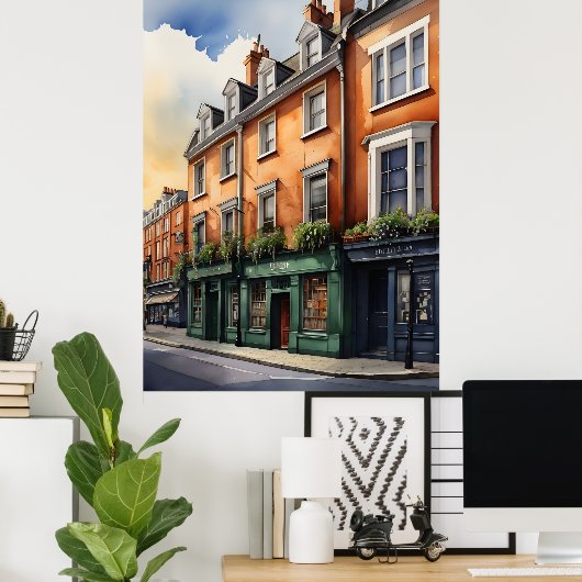 Poster Dublin watercolor (Bureau à domicile)