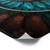 Poster Dubman Designs : Conception Fibonacci néon rose lu (Coin)