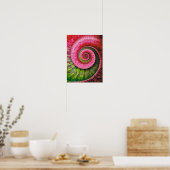 Poster Dubman Designs : Fibonacci rose et vert lumineux (Cuisine)