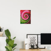 Poster Dubman Designs : Fibonacci rose et vert lumineux (Bureau à domicile)