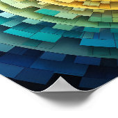 Poster Dubman Designs : Spirale de Fibonacci Arc-en-ciel (Coin)