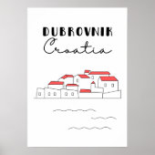 Poster Dubrovnik Croatie (Devant)