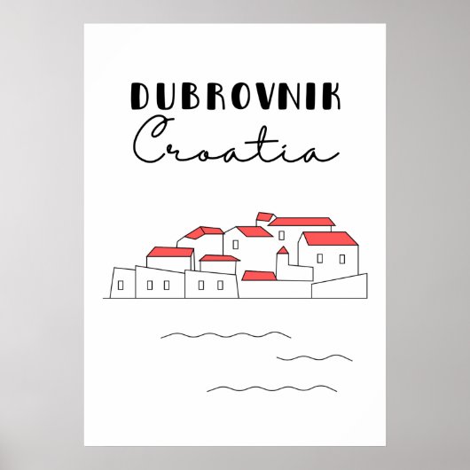 Poster Dubrovnik Croatie (Devant)