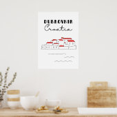 Poster Dubrovnik Croatie (Cuisine)