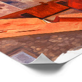 Poster Dubrovnik Croatie Aquarelle Peinture Voyage (Coin)