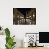 Poster Dubrovnik Croatie la nuit (Bureau à domicile)