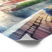 Poster Dubrovnik Croatie Marcher sur l'aquarelle murale (Coin)