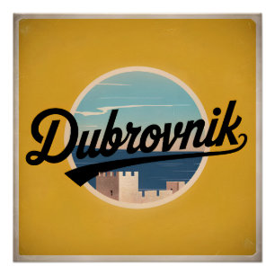 Poster Dubrovnik vintage