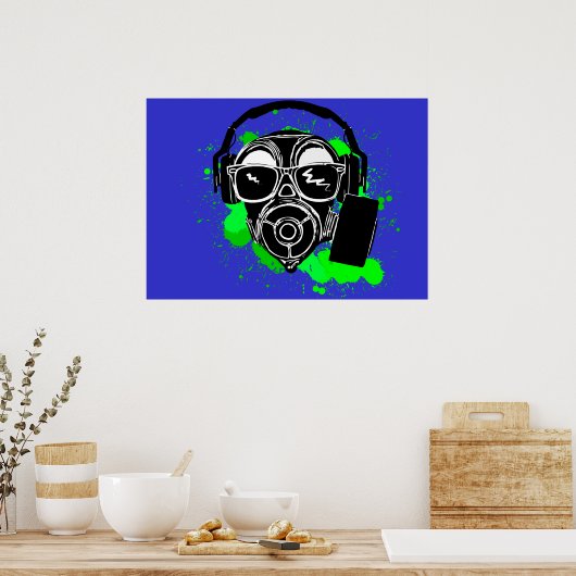 Poster Dubstep Gasmask (Cuisine)