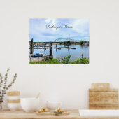 Poster Dubuque, épouse de l'Iowa au-dessus du fleuve Miss (Cuisine)