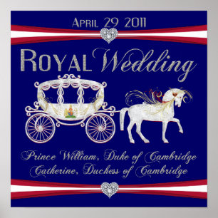 Poster Duc et duchesse royale Mariage de Cambridge Imprim