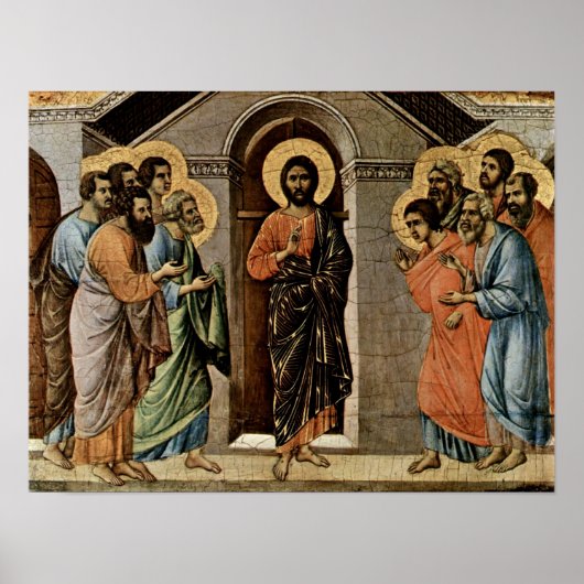 Poster Duccio di Buoninsegna - Le Christ apparaît apôtres (Devant)