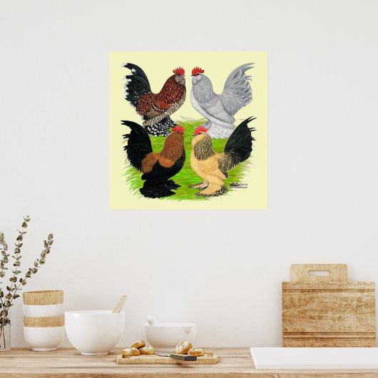 Poster D'Uccles Quatre Coq (Cuisine)