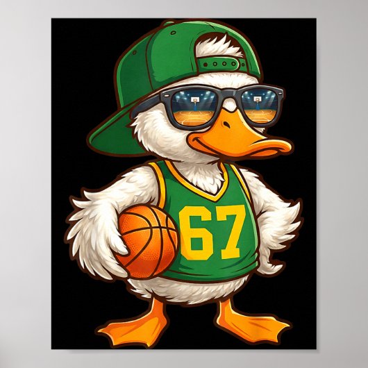 Poster Duck Basketball 67 Gen Alpha Slang Srts Men Boys K (Devant)