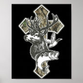 Poster Duck Deer Dove Camo Cross Christian Hello Hunting (Devant)