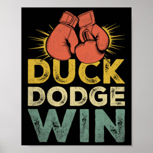 Poster Duck Dodge Win Boxer Sports Force Gymnase Athlète