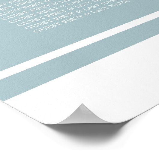 Poster Duck Egg Bleu Mariage moderne (Coin)