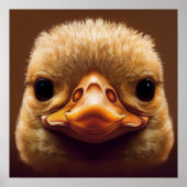 Poster Duck Life Like Portrait Beak with Yellow Feathers (Devant)