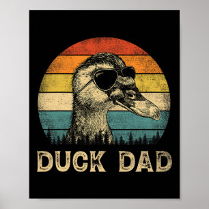 Poster Duck Papa Duck Amateurs Duck Fête des pères papa
