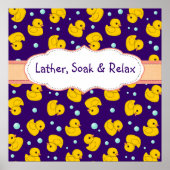 Poster Duckies en caoutchouc trempette de laque + relaxer (Devant)