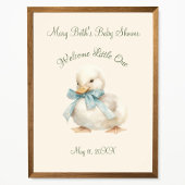 Poster Duckling with Ribbon Baby Shower Welcome Sign