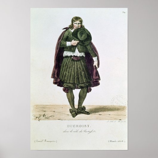 Poster Ducroisy dans le rôle titre de Tartuffe (Devant)