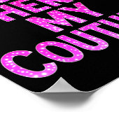 Poster Dude Where's My Couture Funny Girls Quote Gift Wom (Coin)